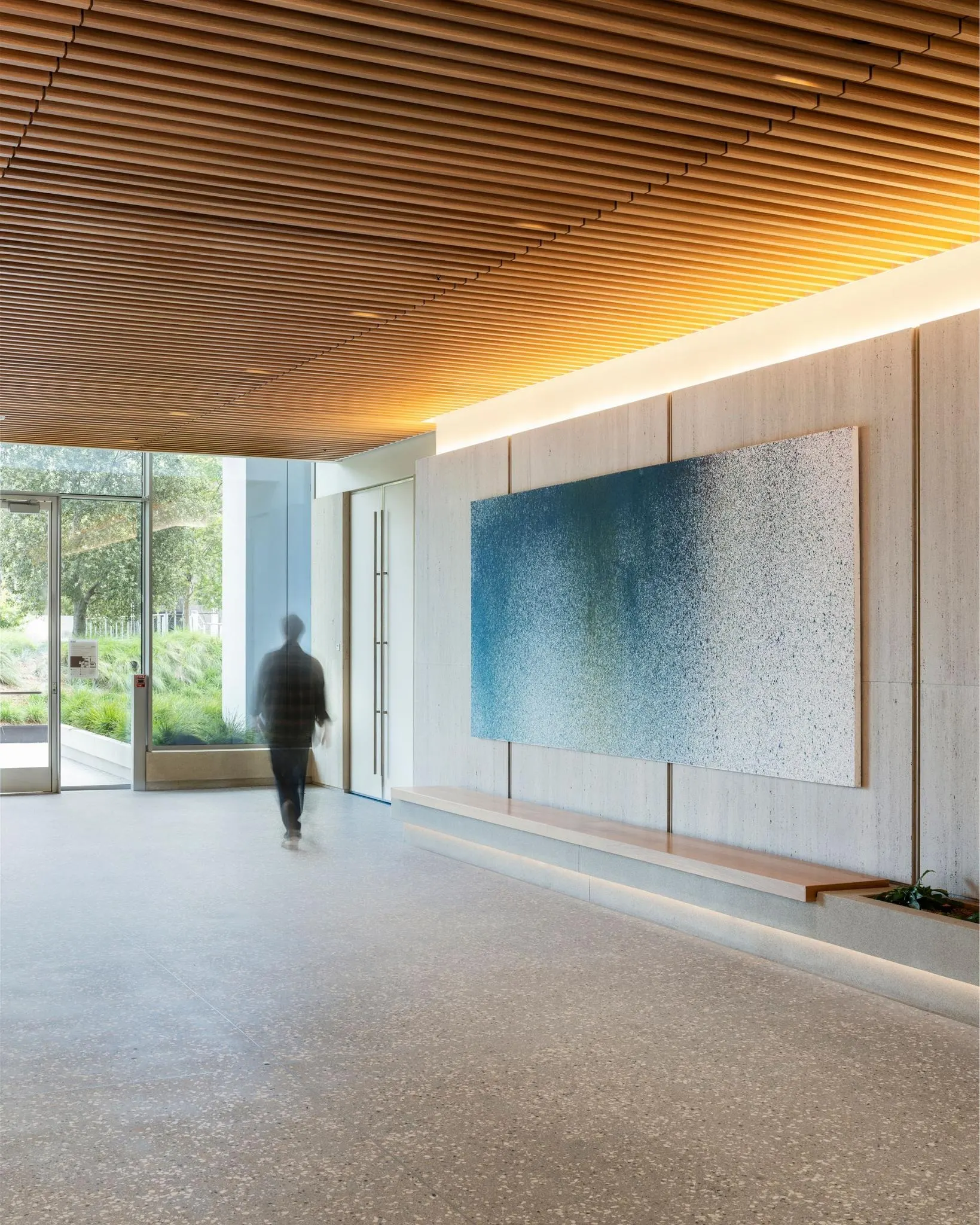 Artwork by Lucien Smith installed at Anderson Towers